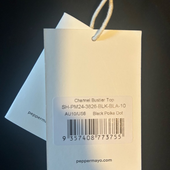 Peppermayo Black and White Polka Dot Top - Picture 6 of 6